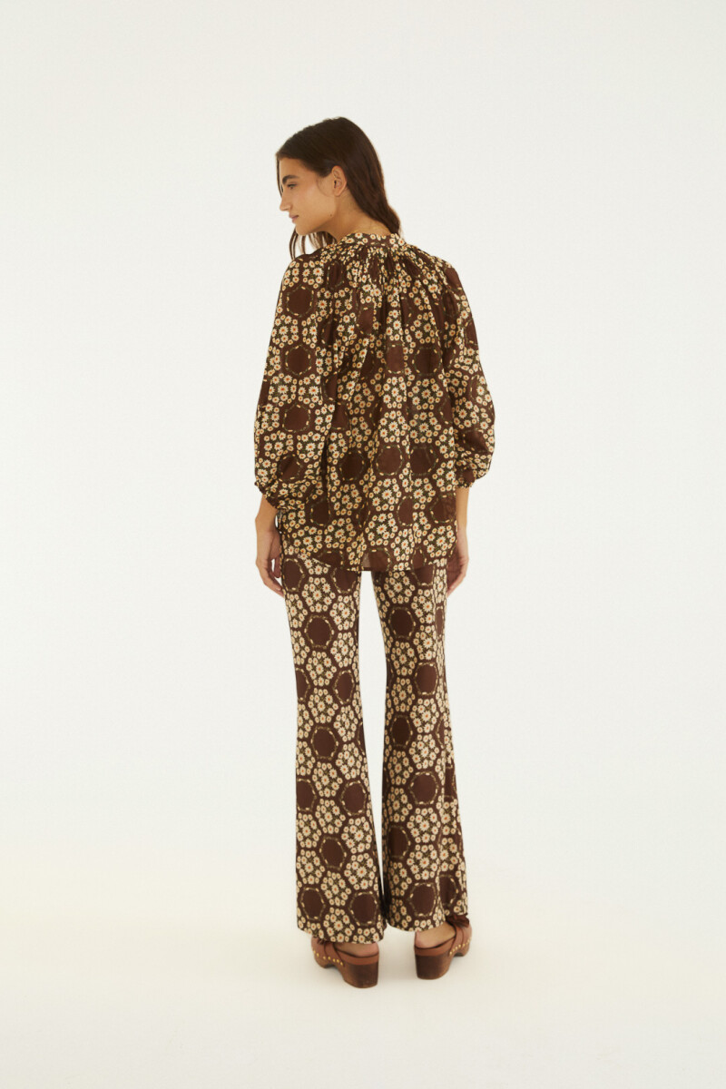 PANTALON ESTAMPADO Marron