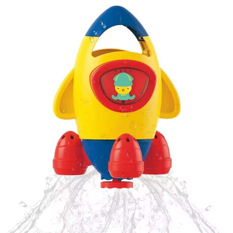 Cohete Cascada Juguete Acuático Agua Baño de Bebé Huanger Amarillo
