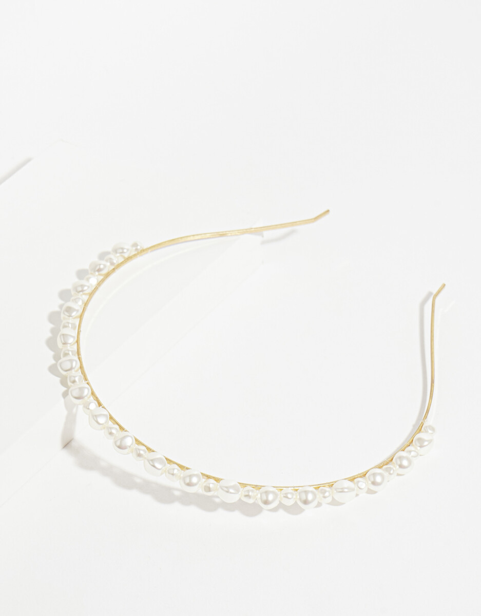 Vincha Rígida Con Perlas 