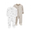 Enterito X2 algodón Carters con pie Farm Beige Enterito X2 algodón Carters con pie Farm Beige