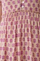 Maxi vestido romantico estampa liberty floral rosa