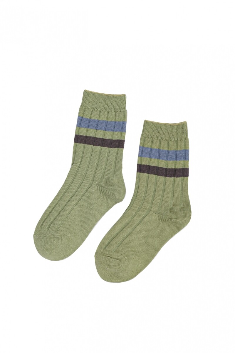 Medias Kids Rib - Verde 