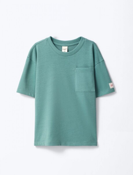 CAMISETA CON BOLSILLO VERDE