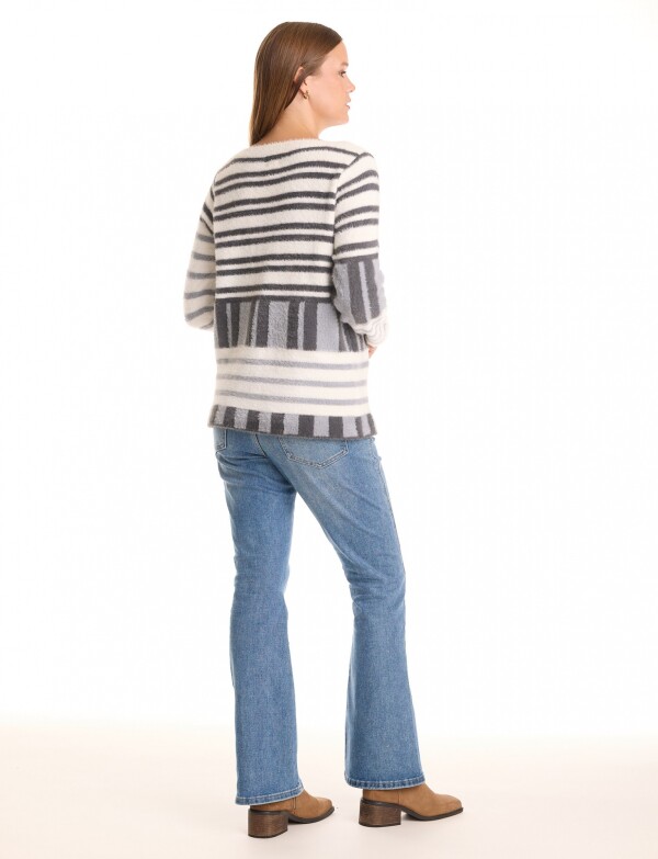 Buzo Soft Lineas MULTI/BLANCO