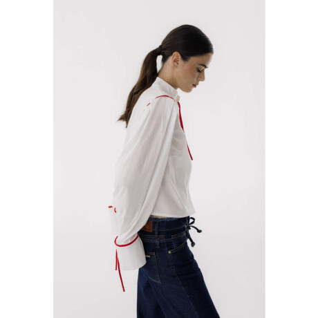 Camisa Fish Winter Blanco Rojo