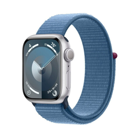 Apple Watch Series 9 GPS 41mm Silver Alum Case with STORM Blue Sport BAND M/ L Apple Watch Series 9 GPS 41mm Silver Alum Case with STORM Blue Sport BAND M/ L