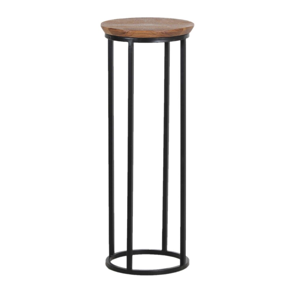MESA AUXILIAR MADERA-Y-METAL MARRON ECLIPSE CASTAÑO