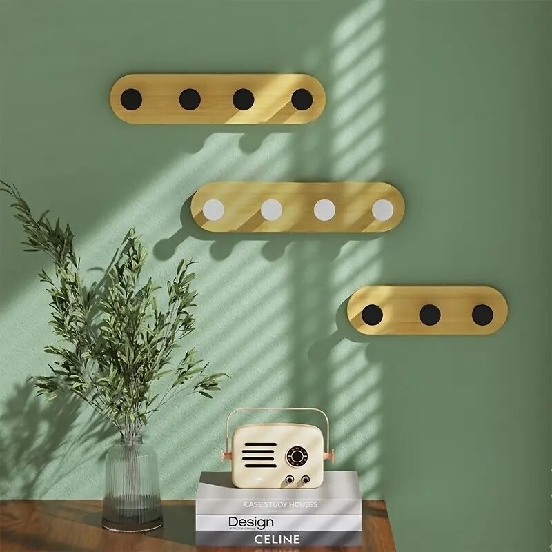 Perchero de Pared 4 Colgadores Bambú Natural/Negro PERCHERO DE PARED 4 COLGADORES BAMBOO NATURAL/NEG.