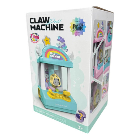 Máquina Atrapa Premios Infantil Con Luces Sonidos Unicornio Rosa