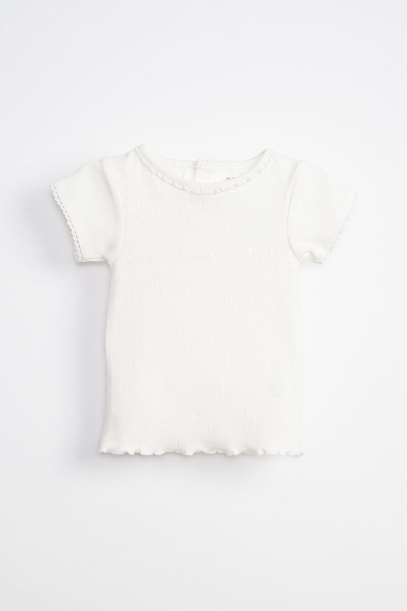 Remera Manga Corta Rib - Cruda 