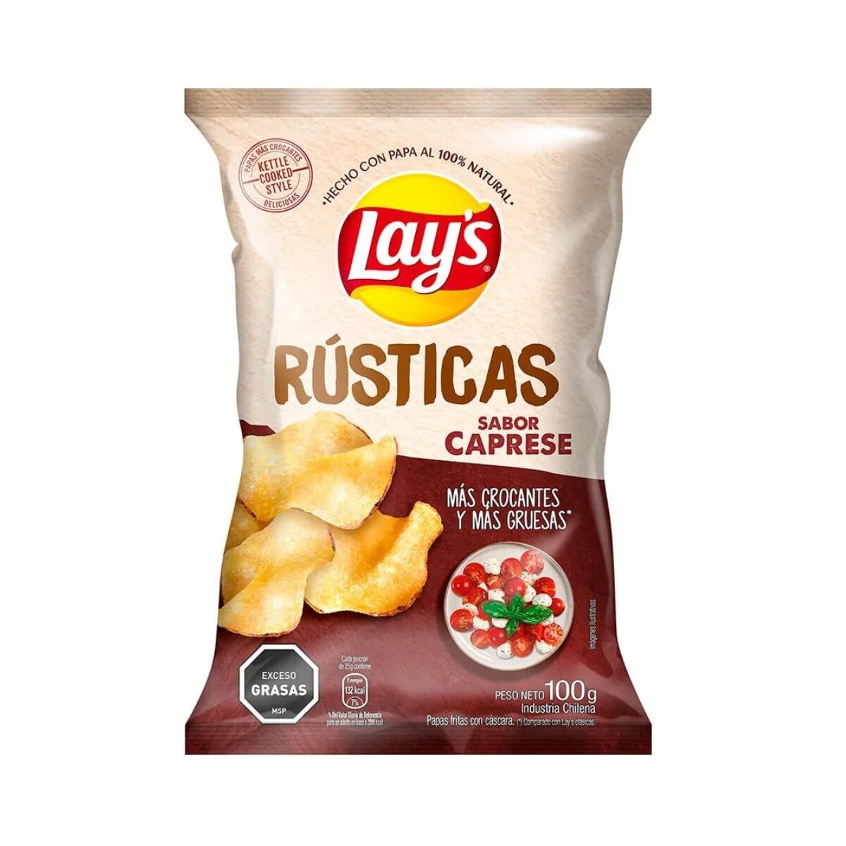 Papas Fritas Lays Rústicas Caprese 100 G 