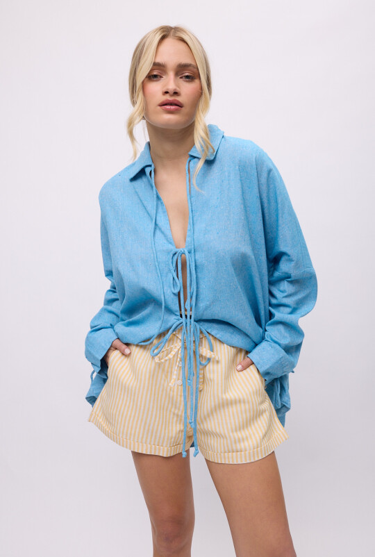 Camisa Sur Celeste