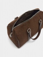 Bolso Bowling Efecto Ante marron
