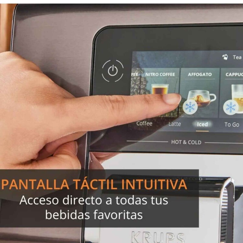 Cafetera Espresso Krups Intuition Hot & Cold Titanium Touch | 36 Recetas Cafetera Espresso Krups Intuition Hot & Cold Titanium Touch | 36 Recetas