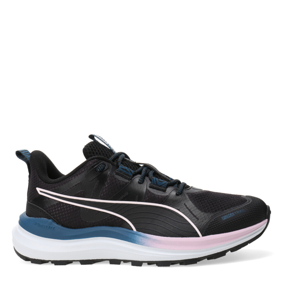 Championes de Mujer Puma Reflect Lite Negro - Azul - Rosado