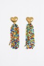 PENDIENTES CORAZÓN ABALORIOS Azul