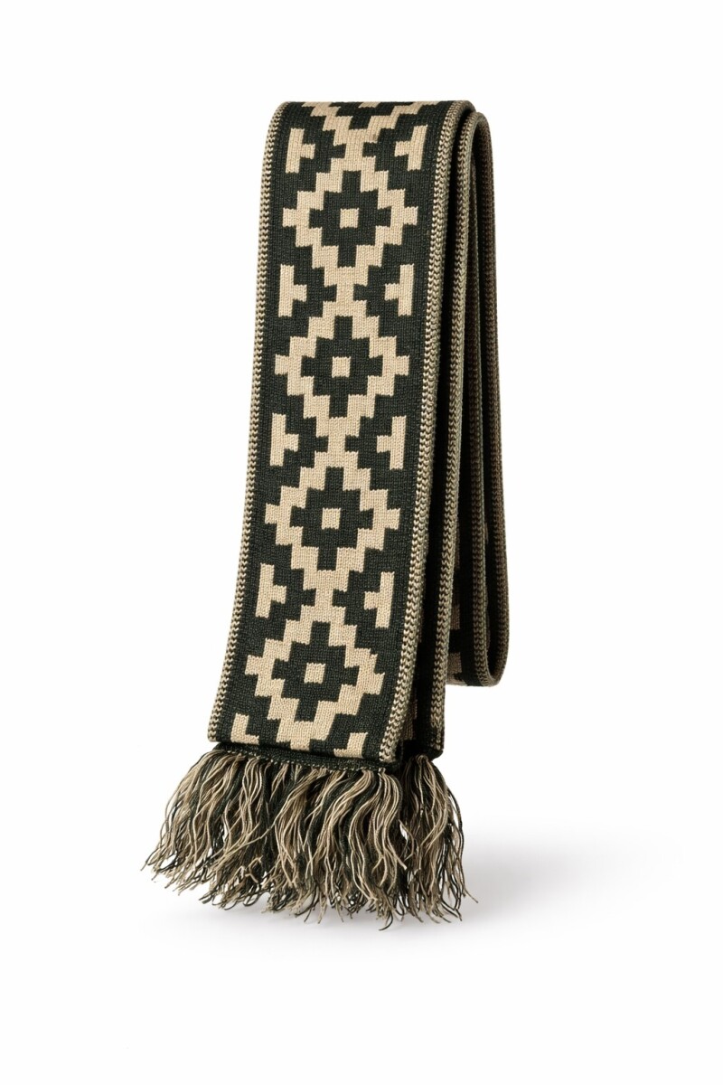 Faja Guarda Pampa Reversibles - Verde con beige 