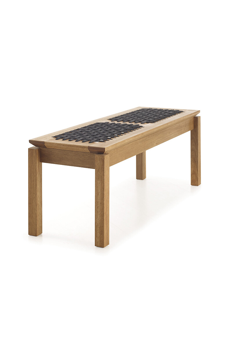 TRACO BANCO BANCO TRACO CUERDA NEGRA 140x37x43CM JATOBA