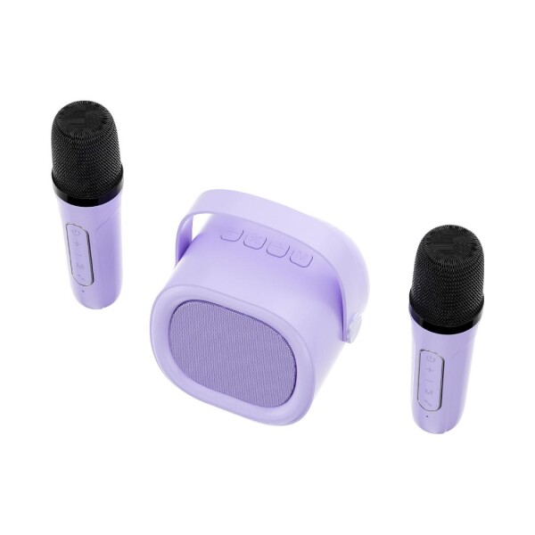 Parlante karaoke violeta