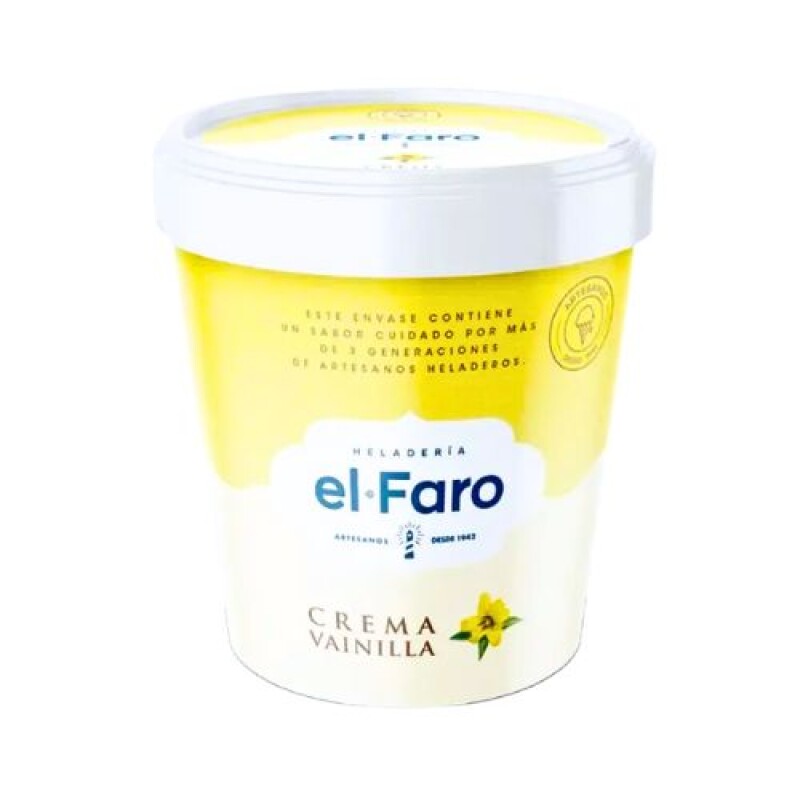 Helado El Faro - 1,1 lt Crema Vainilla