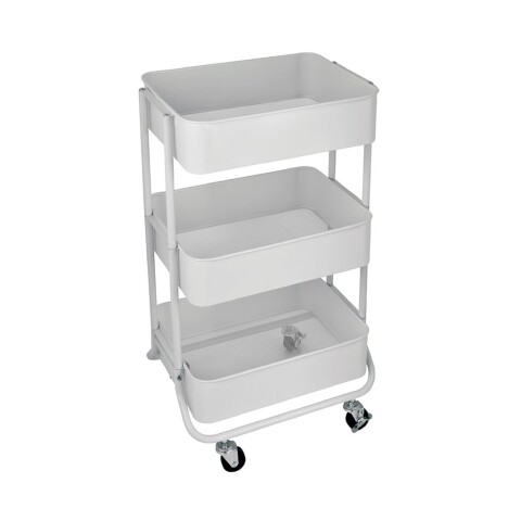 CARRITO MULTIUSO HIERRO 44.5x30.5x75CM BLANCO CARRITO MULTIUSO HIERRO 44.5x30.5x75CM BLANCO