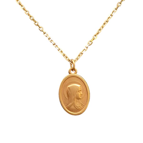 Dije Virgen María-Oro bajo-Sin piedra-CP8652 sinpiedra