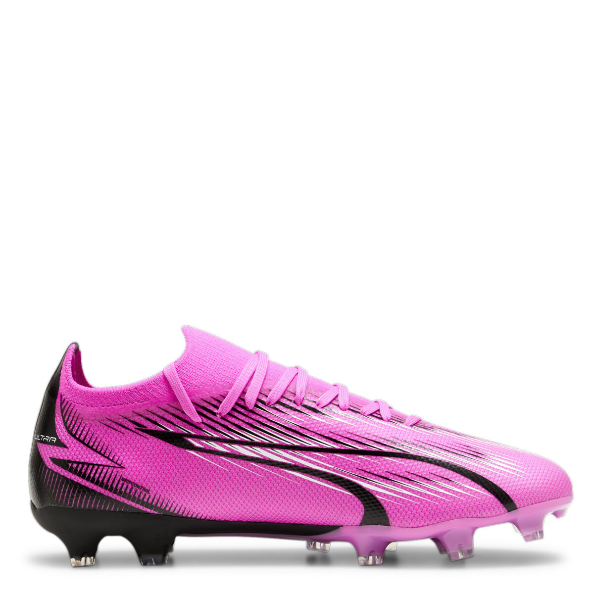 Championes Unisex Puma Fútbol 11 Ultra Match FG/AG - Rosado - Negro - Blanco 