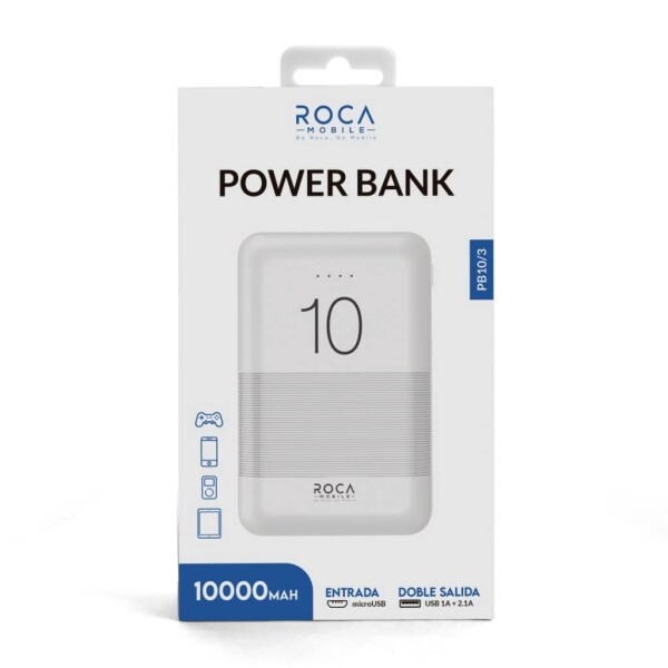 Cargador Portátil Power Bank 10000mAh Roca 2 USB P/ Celular Cargador Portátil Power Bank 10000mAh Roca 2 USB P/ Celular