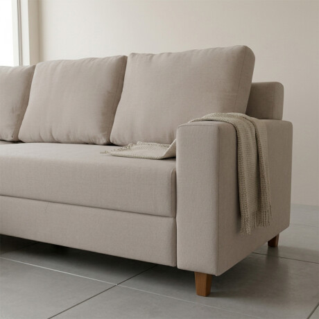 Rinconera Lucci - Tela Microfibra - Chaise izquierdo Berlin 02 (Beige)