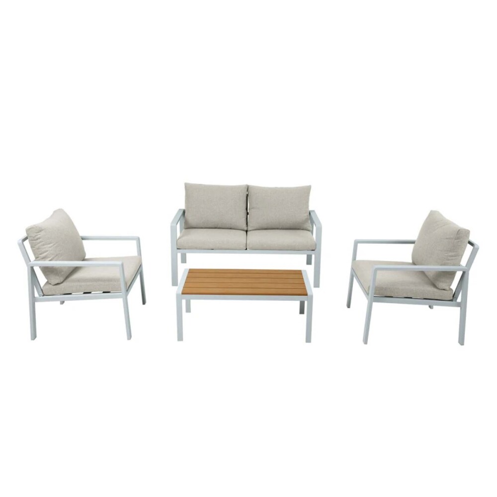 SET DE LIVING ALUMINIO BLANCO VIENA