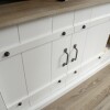 Rack para TV 70" Puertas corredizas - Sauder - Credenza Blanco