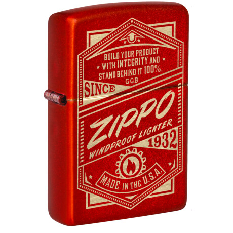 Encendedor Zippo Rojo C/Diseño 0