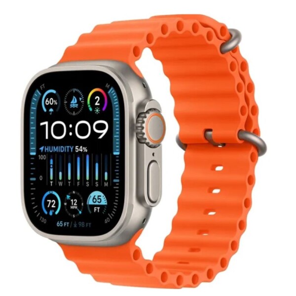 Apple Watch Ultra 2 49mm Titanium Orange Ocean Band Mreh3ll/a Apple Watch Ultra 2 49mm Titanium Orange Ocean Band Mreh3ll/a