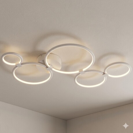 Plafón Led diseño cinco anillos blanco 50W Dimerizable Plafón Led diseño cinco anillos blanco 50W Dimerizable