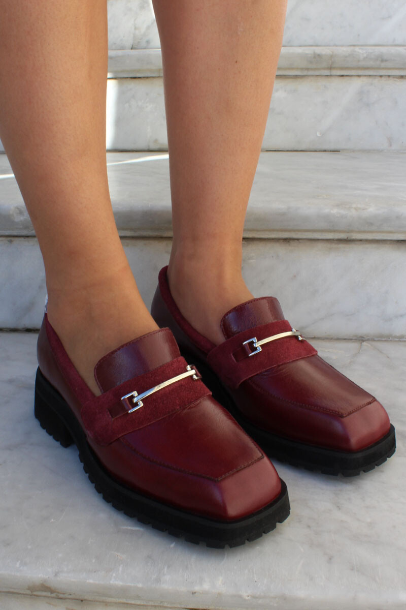 Mocasin mara Bordeaux