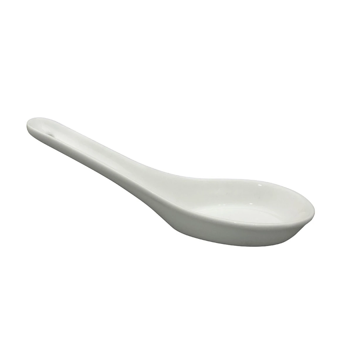 CUCHARA PORCELANA BLANCA. 14x4.5CM 
