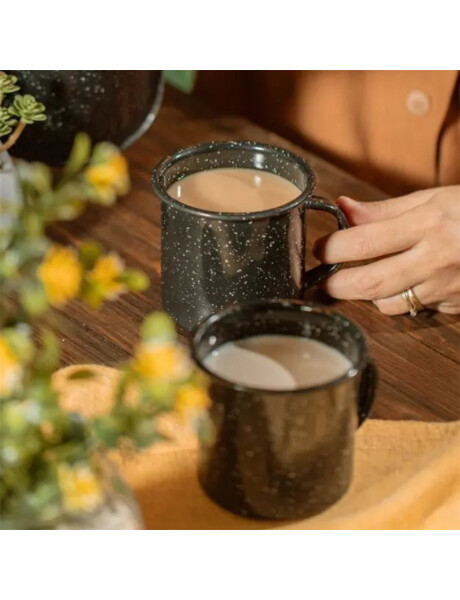 TAZA 360ML D9x8CM ACERO VITRIFICADO NEGRO CINSA TAZA 360ML D9x8CM ACERO VITRIFICADO NEGRO CINSA