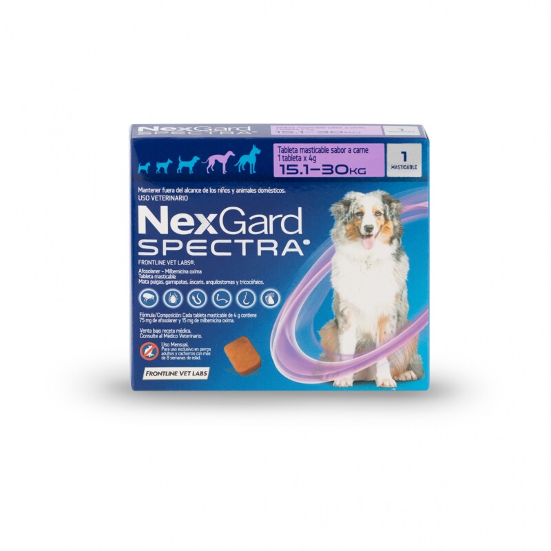 Nexgard Spectra 15 a 30kg PACK DE 3 Nexgard Spectra 15 a 30kg PACK DE 3
