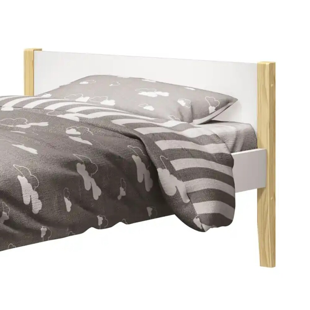 Cama 1 Plaza - Simba Blanco/Natural