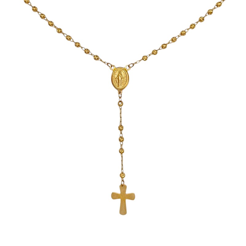 Rosario Virgen Milagrosa-Oro bajo-Sin piedra-RO8006 sinpiedra