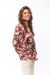CAMISA PARKER ESTAMPADO BORDO Y CRUDO