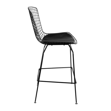 BUTACA TABURETE BAR METAL NEGRO BERTOIA