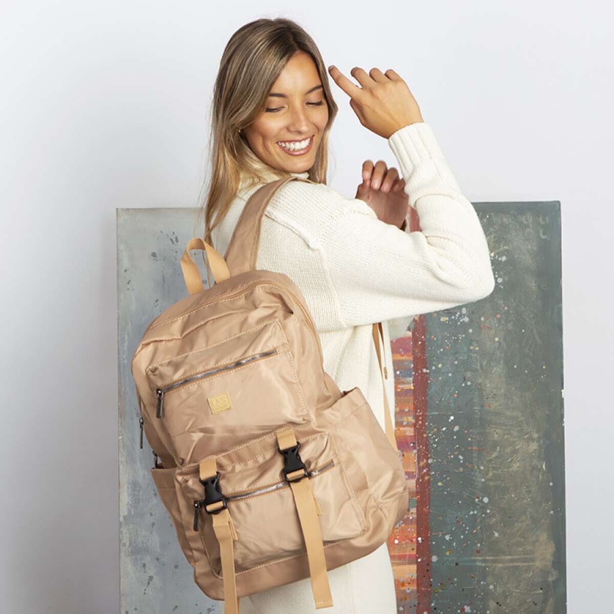 Mochila Nashville - Almendra 