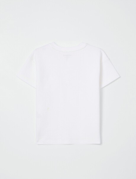 CAMISETA INFANTIL CON BOTONES BLANCO