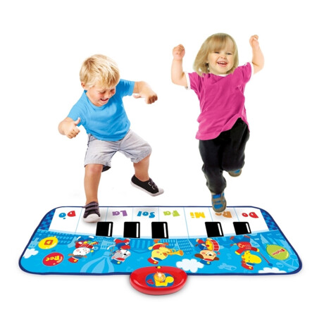 Tapete Alfombra de Piano Musical c/Sonidos Luz Niños Winfun Celeste
