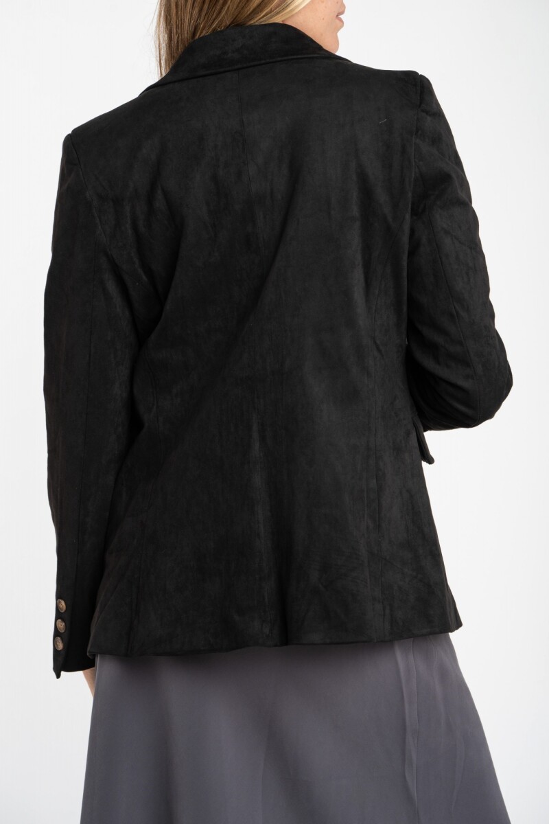 Blazer Gamuza Negro