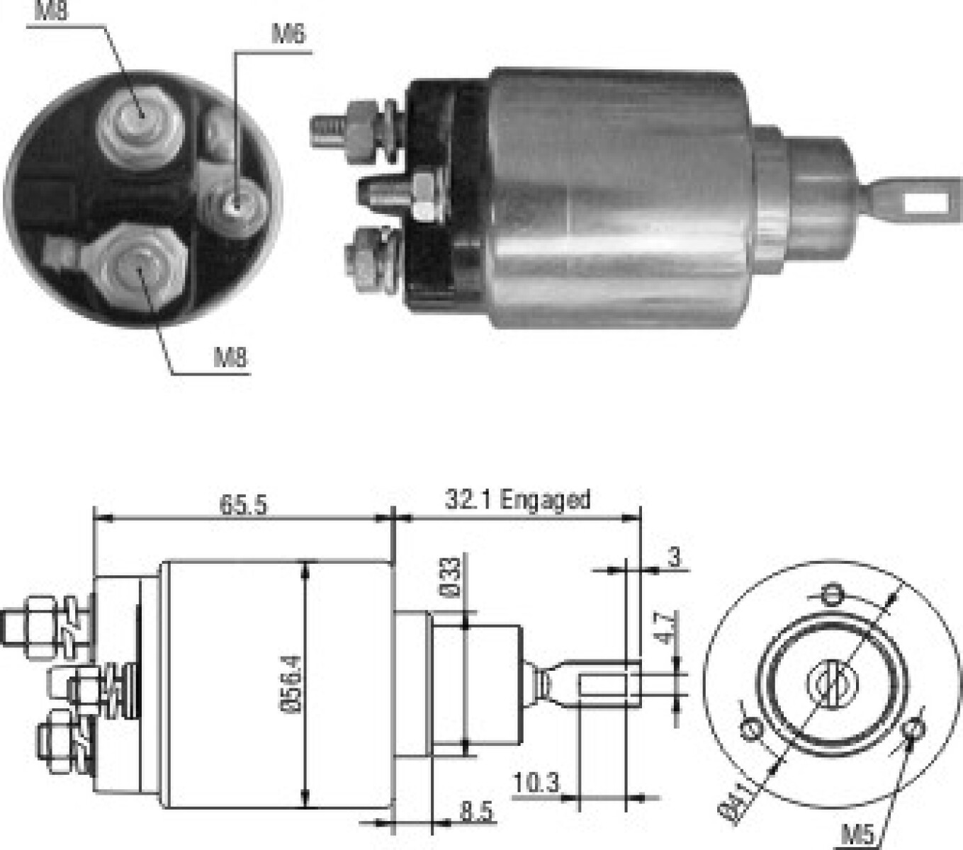 AUTOMATICO DE ARRANQUE - SOLENOIDE BOSCH 12V FIAT DUCATO ZM 