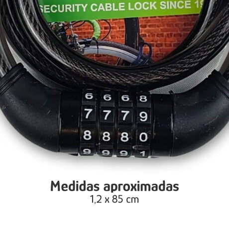 Linga Candado para Bici Moto con Combinación Reforzado Negro