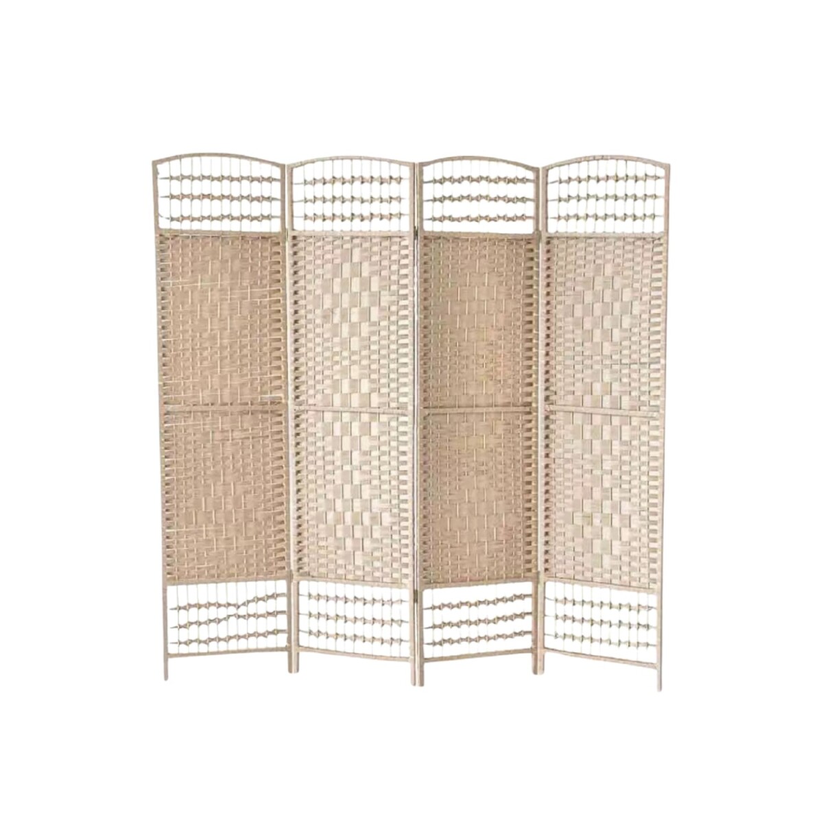 Biombo separador de rattan 1.8 mts - Beige 