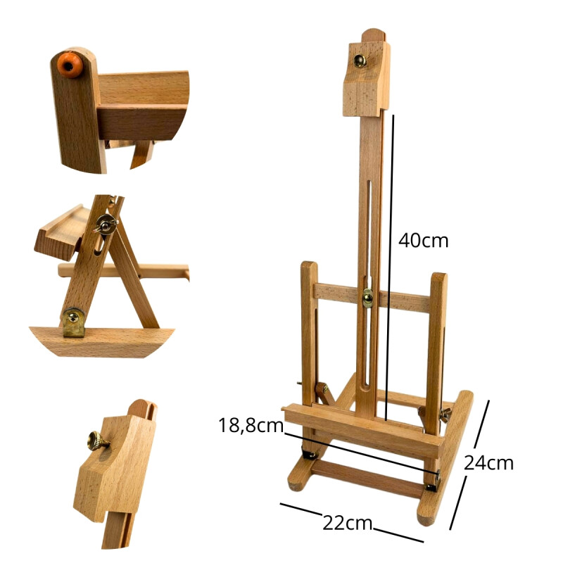 Atril de mesa caballete para pintor MADERA